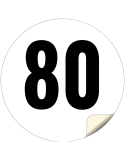 Disque Adhésif 80 km/h pour Poids Lourds – Signalisation Réglementaire