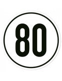 Disque 80 km/h en PVC - Lot de 10 pour véhicules utilitaires
