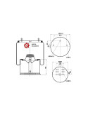 Coussin d'air avec piston en acier - Pièce robuste pour véhicules industriels